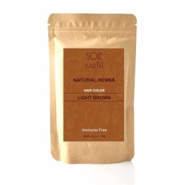 Ekskluzywna Henna do włosów Indyjska JASNY BRĄZ 100g Soil and Earth