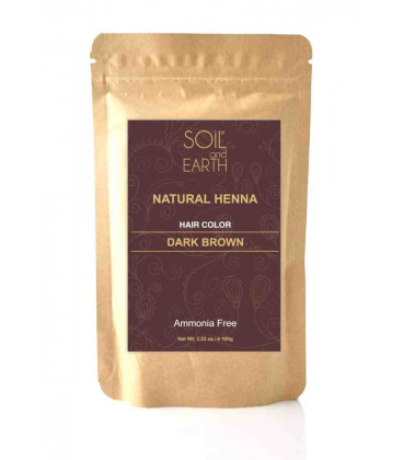 Natural Henna Hair Color- Dark brown 100g