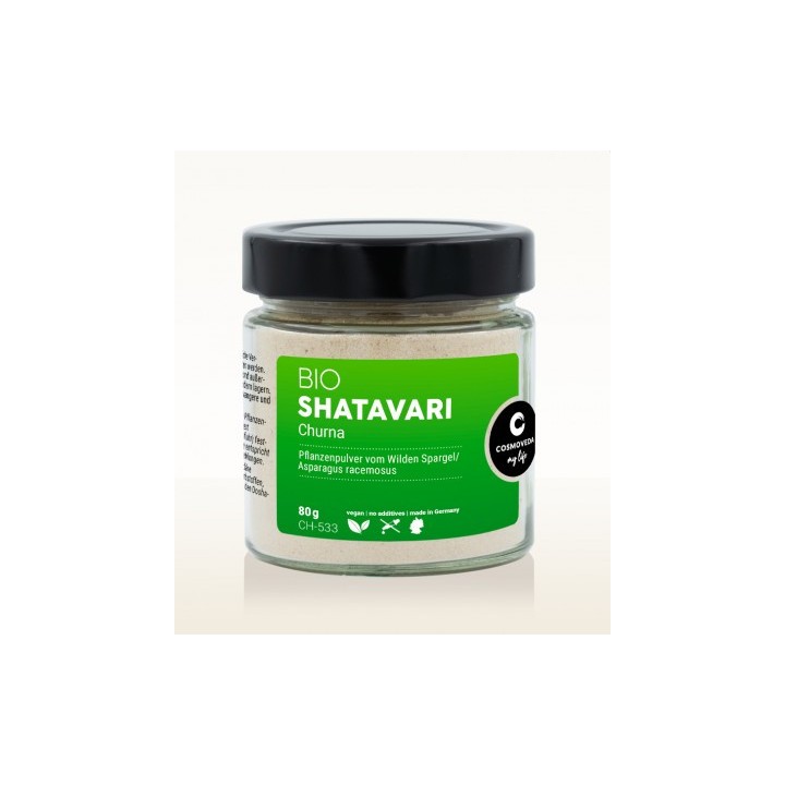 EKO Shatavari Churna 80g Cosmoveda (nowe szklane opakowanie)