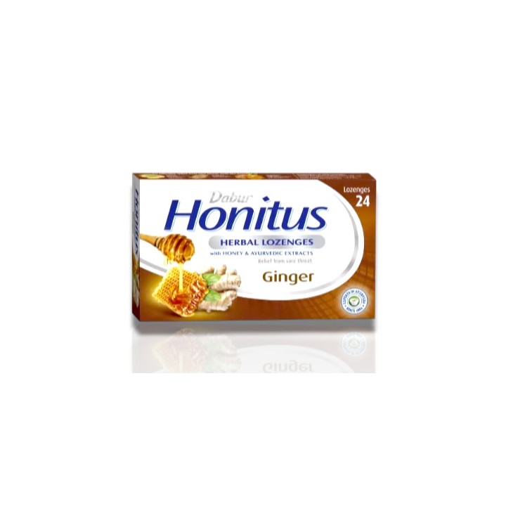 Pastylki ziołowe do ssania Imbirowe 24 szt DABUR HONITUS Ayurvedic