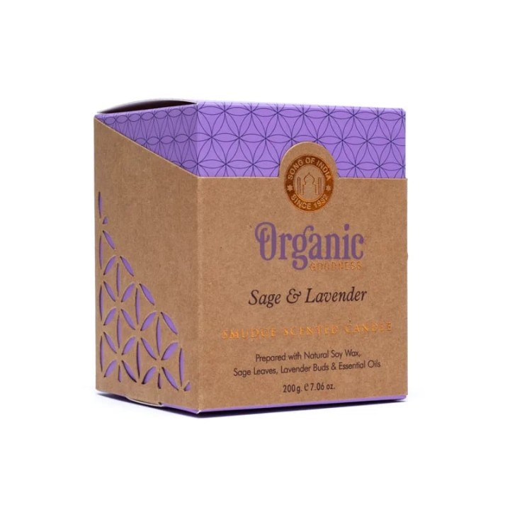Świeca zapachowa Sage & Lawenda 200g Organic Goodness