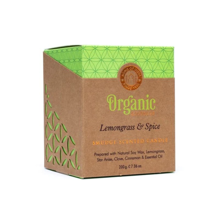 Organic Goodness scented candle Lemongrass & Spice 200g