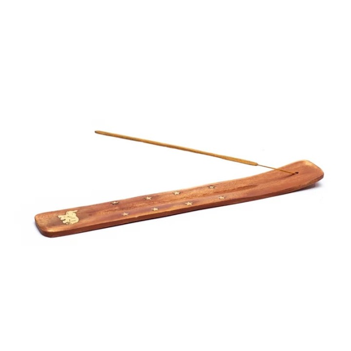 Wooden Incense Burner Boat Elephant IBW92 Holoptelia Integrifolia