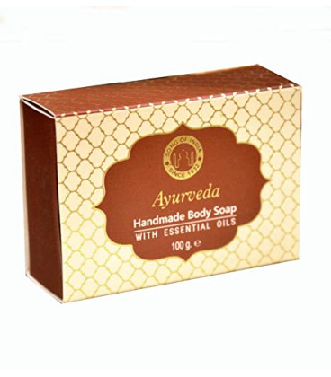 Luksusowe ręcznie robione mydło glicerynowe Ayurveda z olejkami eterycznymi 100g Song of India - zdjęcie główne produktu