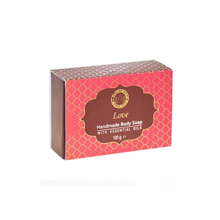 100 g. Luxurious Ayurveda Handmade Glycerin Soap with LVSOI100 Love