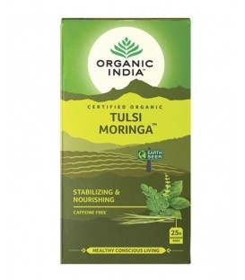 Herbata Tulsi Moringa Organic India (25 torebek) - Stabilizing & Nourishing