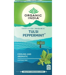 Herbata Tulsi Peppermint Organic India (25 torebek)  Cooling & Aromatic