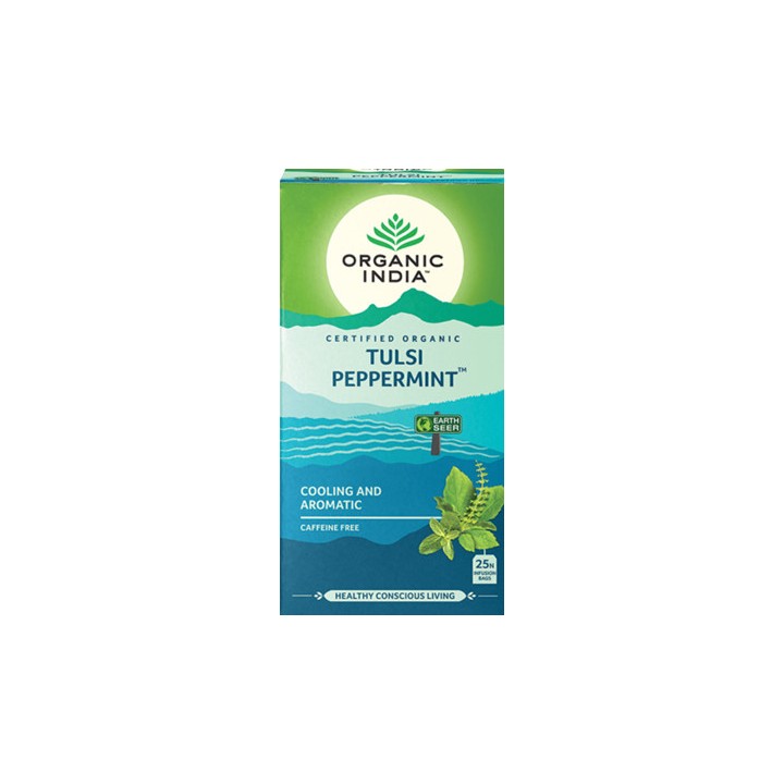 Herbata Tulsi Peppermint  Organic India (25 torebek)  Enriching & Enlivening