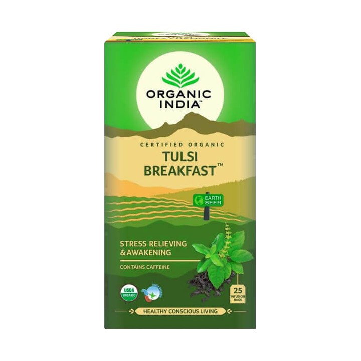 Herbata Tulsi Breakfast Organic India (25 torebek)  Enriching & Enlivening
