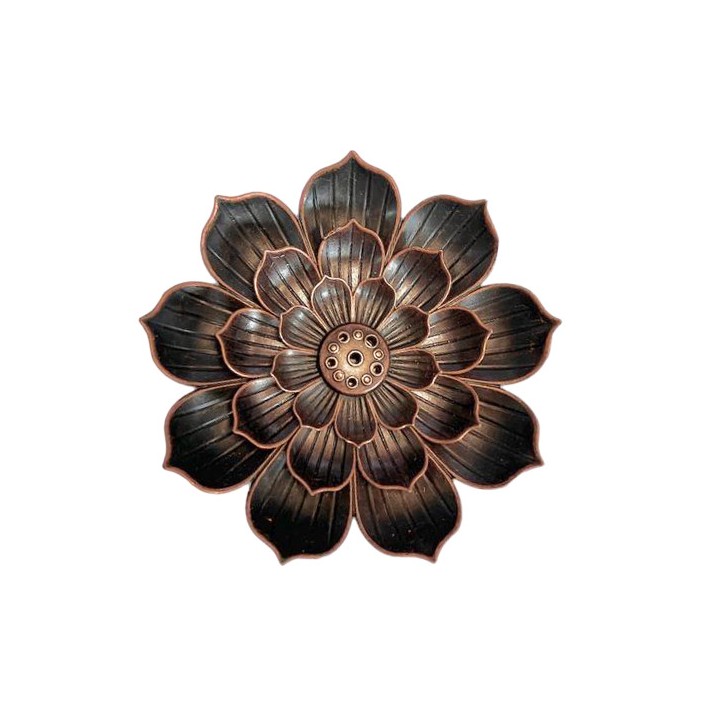 Lotus Flower Metal Incense Holder 6 cm