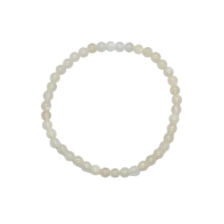 Bransoletka Czakry Korony i Trzeciego Oka - Kamień Księżycowy: Moonstone - śr. 8 mm