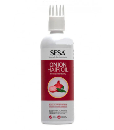 Olejek do włosów Cebulowy z Bringaraj AYURVEDIC ONION OIL WITH BHRINGRAJ 200ml SESA