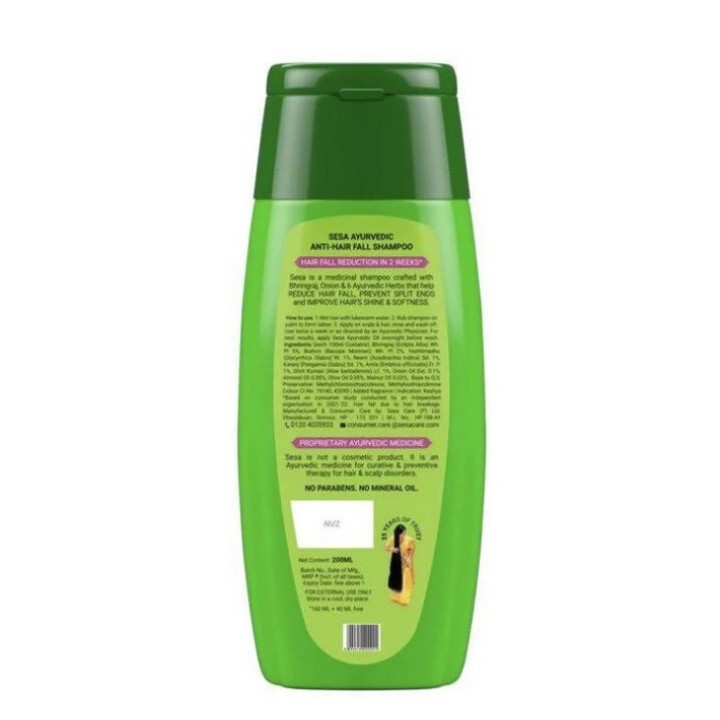 SESA ANTI HAIR-FALL SHAMPOO (GREEN) 200ml