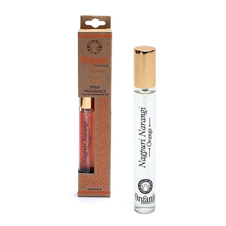12 ml. Organic Goodness Fragrance Spray in Tubular Glass Bottle ORFS12 Nagpuri Narangi - Orange