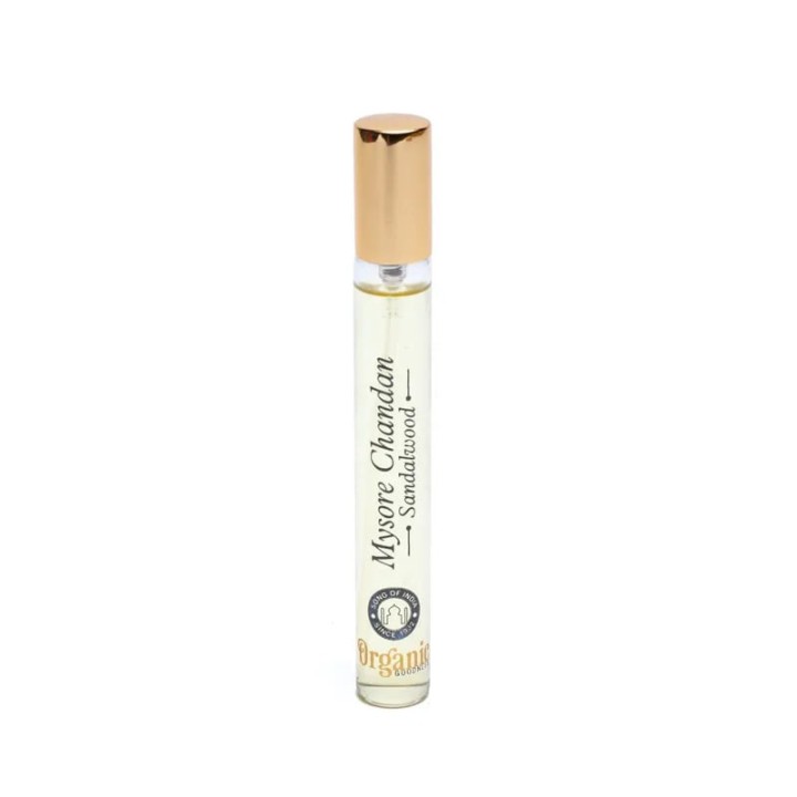 12 ml. Organic Goodness Fragrance Spray in Tubular Glass Bottle ORFS12 MysoreChandan - Sandalwood