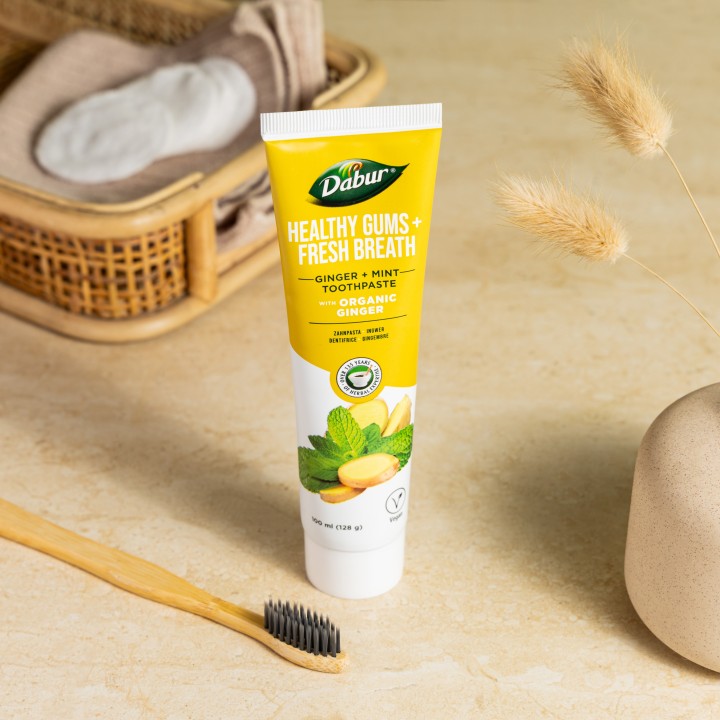 DABUR ORG GINGER   MINT TP 100ML UK