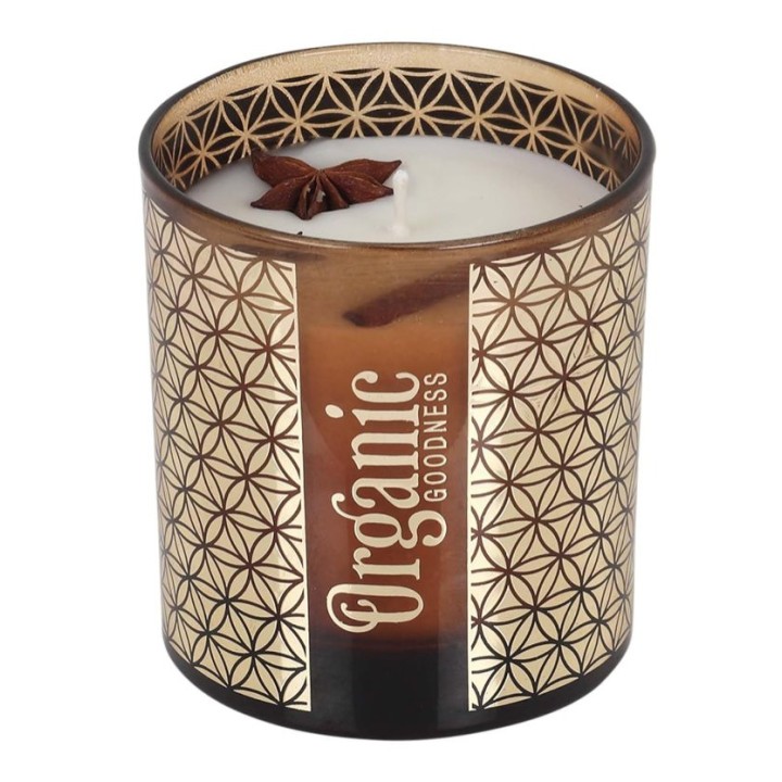 200 g. Organic Goodness Smudge Candle in Gold Foil Glass ORSCA200 Cedar