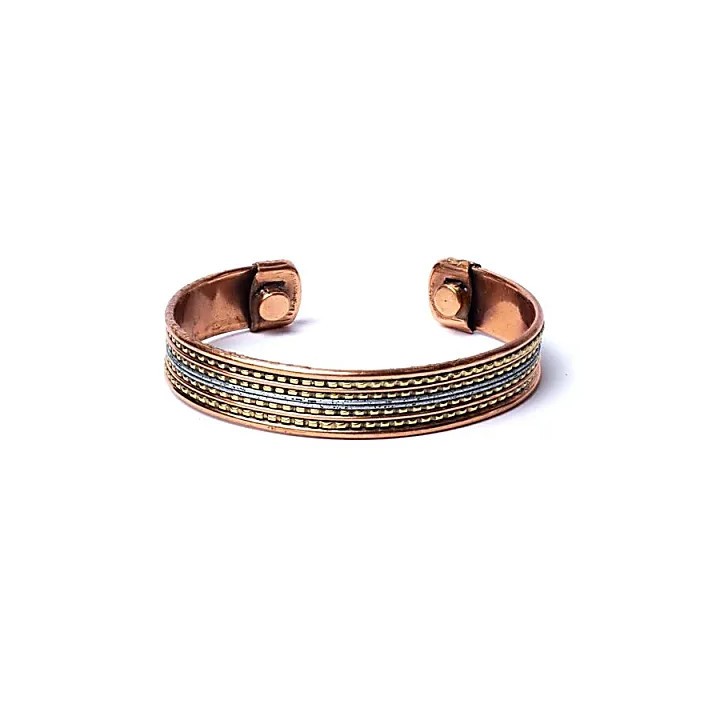 Bracelet copper banded magnetic -- ±6.5cm