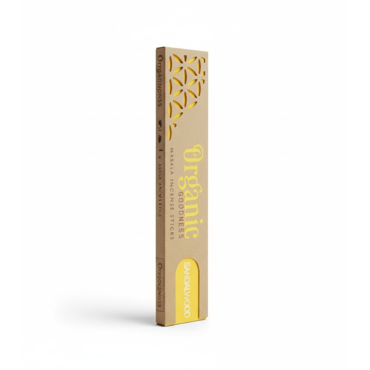15 g. Organic Goodness Masala Incense Sticks (Set of 12) INOR15 Sandalwood