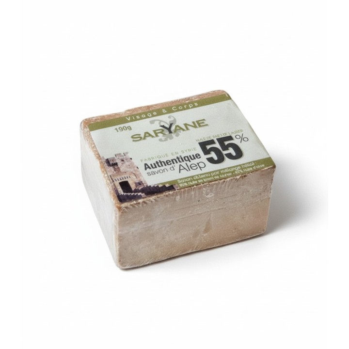 Tradycyjne mydło Aleppo 200g 55% oleju laurowego 45% oliwy z oliwek Saryane - zdjęcie produktu