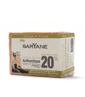 Tradycyjne mydło Aleppo 200g - 20% oleju laurowego, 80% oliwy z oliwek Saryane
