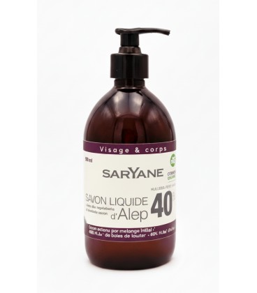 Aleppo liquid soap 500 ml - with pump - 40% Laurel fruit Oil -60% Virgin Olive Oil - zdjęcie główne produktu