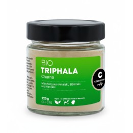 EKO Triphala Churna 120g Cosmoveda (nowe szklane opakowanie) - zdjęcie produktu