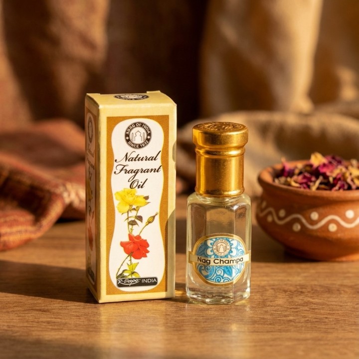 5 ml. Perfume Oil in Roll-On Glass Bottles (Set of 12) 5CC Nag Champa - product photo