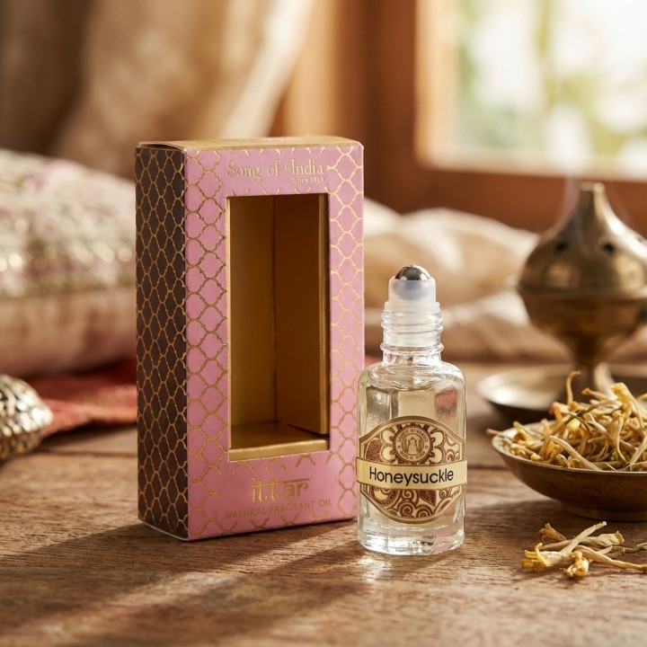 10 ml. Luxurious Veda Perfume Oil in Roll-On Glass Bottles LV11CC Honeysuckle - product photo