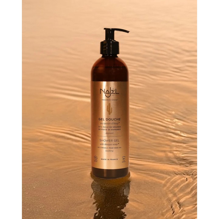 NAJEL COSMOS NATURAL certified SHOWER GEL WITH 20% CACTUS SEED OIL 16.9 fl.oz - product photo