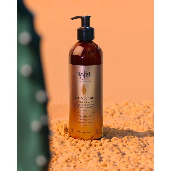 NAJEL COSMOS NATURAL certified SHOWER GEL WITH 20% CACTUS SEED OIL 16.9 fl.oz - product photo
