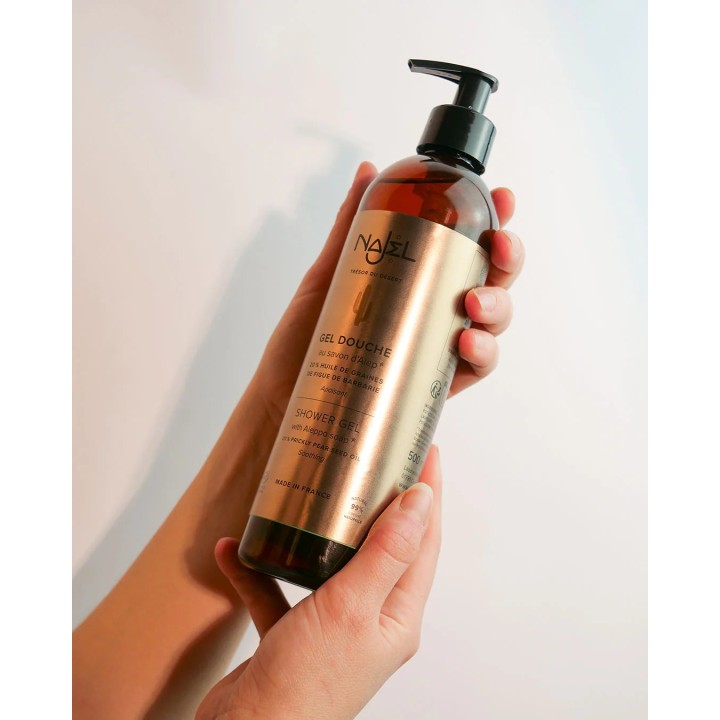 NAJEL COSMOS NATURAL certified SHOWER GEL WITH 20% CACTUS SEED OIL 16.9 fl.oz - product photo