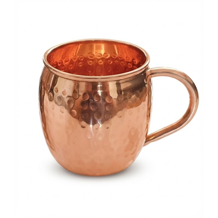 COPPER HAMMERED MUG “C” HANDLE 500ml [SE 312] - product photo