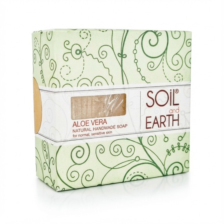 SOIL AND EARTH HANDMADE SOAP- ALOEVERA 125g 100g - product photo
