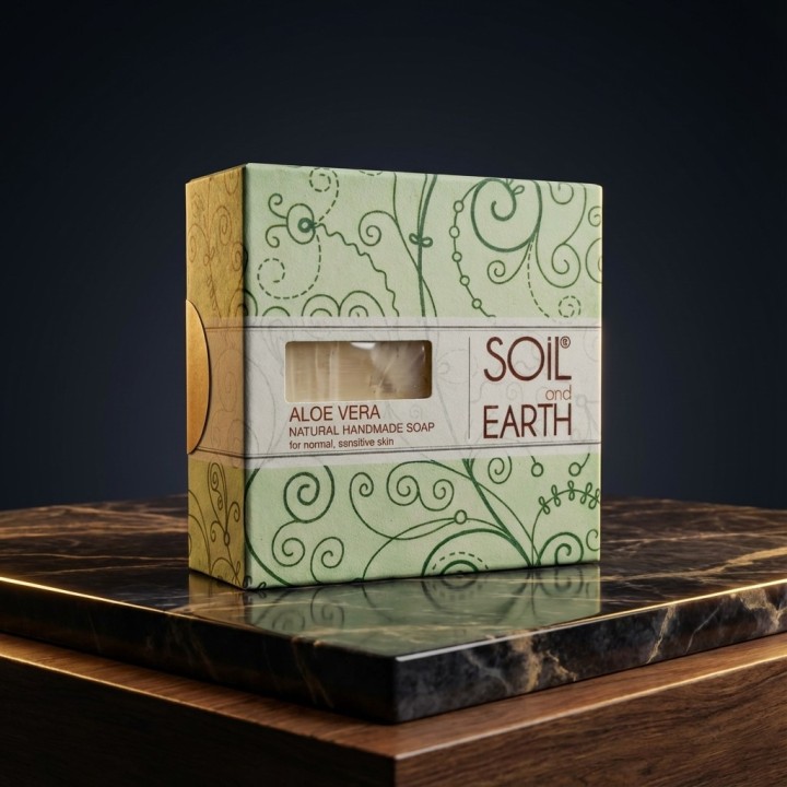 SOIL AND EARTH HANDMADE SOAP- ALOEVERA 125g 100g - product photo