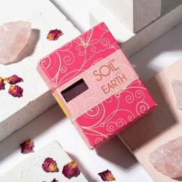 Ręcznie robione w Indiach Mydełko 100% VEGAN - INDYJSKA RÓŻA - 15g. Soil & Earth - zdjęcie produktu