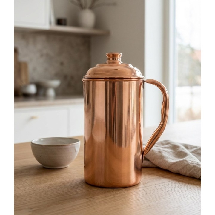 COPPER PLAIN JUG (COPPER KNOB) 1.5litr [SE 250] - product photo