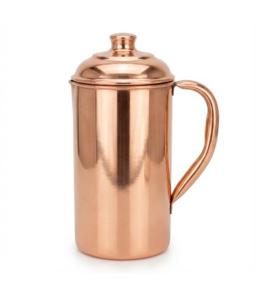 Dzbanek Miedziany Klasyczny w Połysku 1 litr Ayur Water [SE 250] - zdjęcie główne produktu