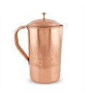 COPPER EMBOSSED JUG (BRASS KNOB) 1.5litr [SE 254] - miniatura 1