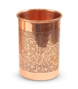 COPPER EMBOSSED GLASS 250ml [SE 283]