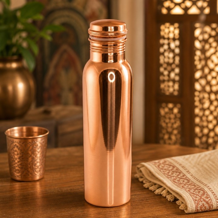 COPPER BOTTLE- PLAIN BOTTLE JOINT FREE 950ml POŁYSK [SE 210] - product photo