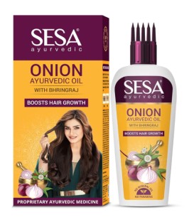 Olejek do włosów Cebulowy z Bringaraj AYURVEDIC ONION OIL WITH BHRINGRAJ 100ml  SESA
