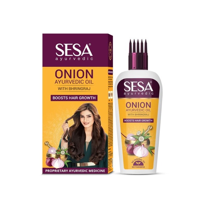 Olejek do włosów Cebulowy z Bringaraj AYURVEDIC ONION OIL WITH BHRINGRAJ 100ml  SESA