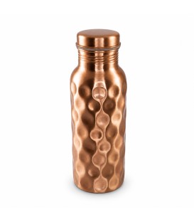Miedziana Butelka Półmat, Wzór Diamentowy, 850ml Ayur Water [SE 220]