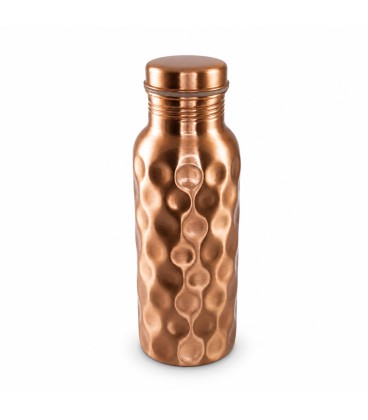 Miedziana Butelka Półmat, Wzór Diamentowy, 850ml Ayur Water [SE 220] - zdjęcie główne produktu