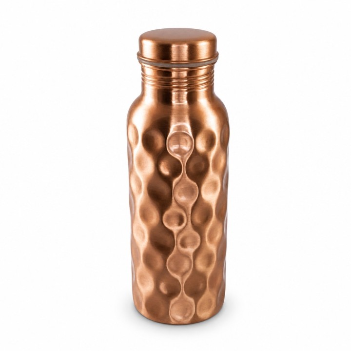 Miedziana Butelka Półmat Wzór Diamentowy 850ml Ayur Water [SE 220] - zdjęcie produktu