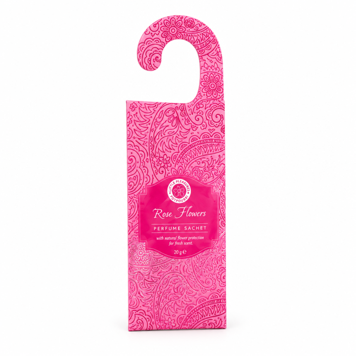 Song of India Potpourri Hanging Sachet with Paisley Design Rose Flower - product photo