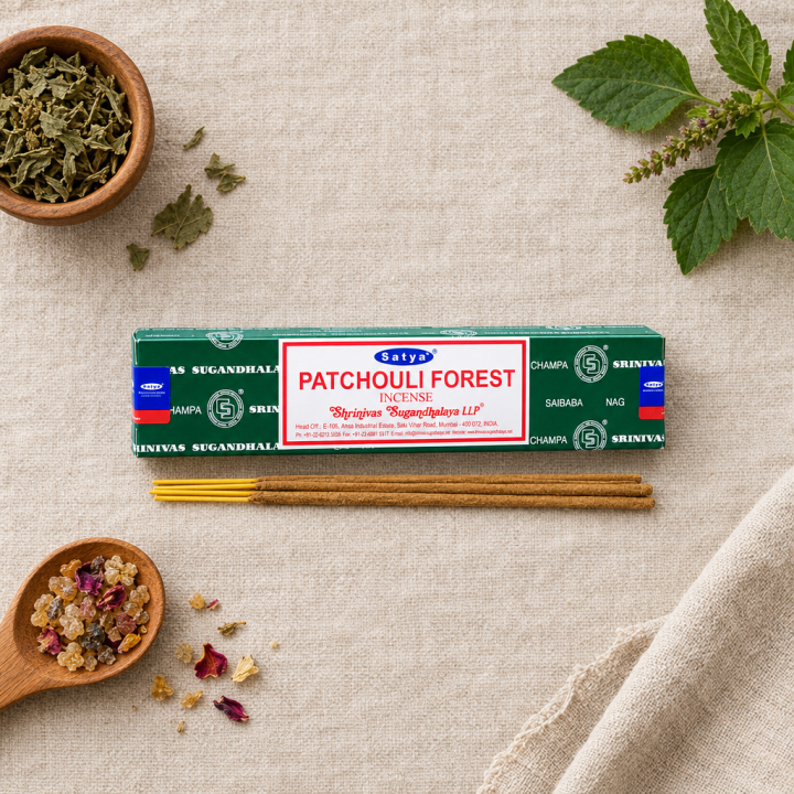 Kadzidła orientalne Satya, PATCHOULI FOREST, 15g - zdjęcie produktu