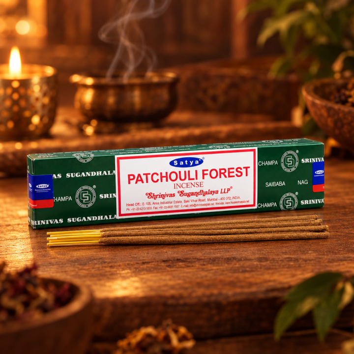 Kadzidła orientalne Satya, PATCHOULI FOREST, 15g - zdjęcie produktu