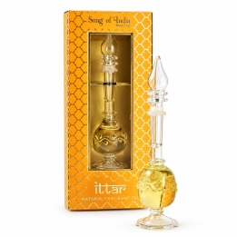 5 ml. Luxurious Veda Perfume Oil in Hand-Blown Glass Bottle Sandalwood & Vetiver - product photo